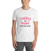 Custom white t-shirt with 'Property of Miami' design for gay pride apparel