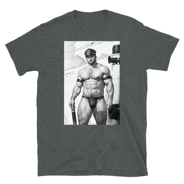 Leather Bear Gay LGBTQ Pride Leather Daddy Gay Pride / Bdsm / Leather gay shirt with muscular man graphic.