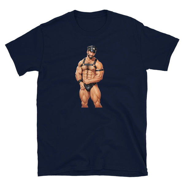 Leather Bear Gay Pride LGBTQ Pride Leather Daddy Gay Pride / Bdsm / Leather shirt featuring muscular man in harness.