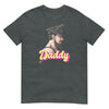 Leather Daddy Bearded Man - Tshirt featuring a graphic design of a muscular man.