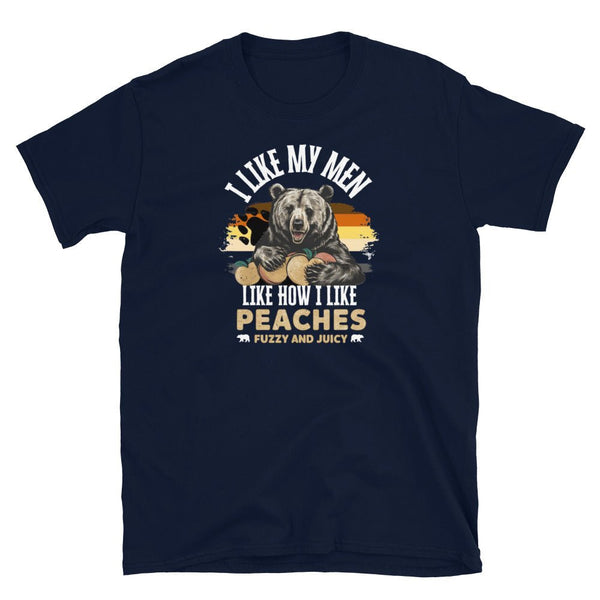 LGBT Gay Men's T-Shirts Daddy Bear Pride - Fuzzy & Juicy Peaches with bear graphic.