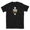 LGBTQ Funny Gay Shirt for Men, Two Seater, black t-shirt with humorous print.