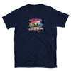LGBTQ Gaymer Shirt featuring colorful game controller design on navy tee.