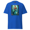 Blue shirt featuring a muscular male merman design, LGBTQ Merpride - Male Merman Asian Mermaid Shirt.