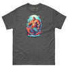 Gray gay shirt featuring a muscular male merman design, LGBTQ Merpride - Male Merman Daddy Bear Mermaid Shirt.