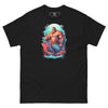 LGBTQ Merpride - Male Merman Daddy Bear Mermaid Shirt on a black tee with colorful graphic.