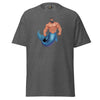 LGBTQ Merpride - Male Merman - Daddy Bear Mermaid Shirt displayed on a grey t-shirt.