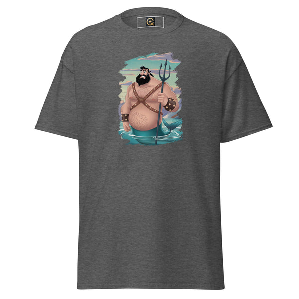 LGBTQ Merpride - Male Merman - Leather Chub & Bear Mermaid Shirt in Sport Grey with graphic design.