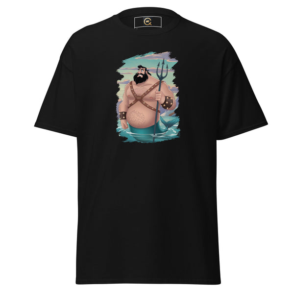 LGBTQ Merpride - Male Merman - Leather Chub & Bear Mermaid Shirt design on a black gay shirt.
