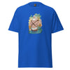 LGBTQ Merpride - Male Merman - Leather Harness Daddy Mermaid Shirt in blue, featuring a merman graphic.