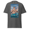 LGBTQ Merpride - Male Merman - Leather Twink Jock Mermaid Shirt, featuring a muscular merman in water.