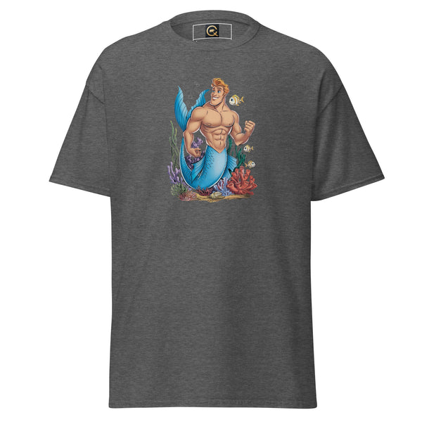 LGBTQ Merpride - Male Merman - Twink Jock Mermaid Shirt featuring a muscular merman illustration.