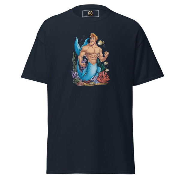 LGBTQ Merpride - Male Merman - Twink Jock Mermaid Shirt design featuring a muscular merman graphic.