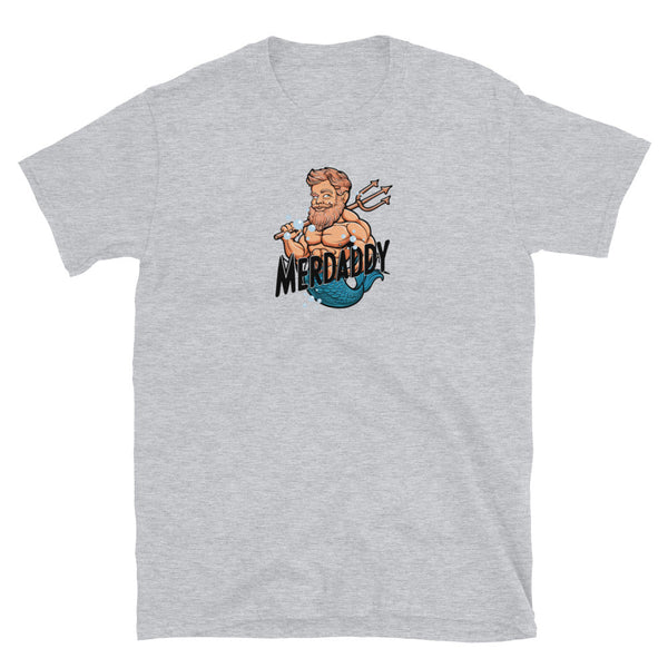 Funny gay shirt featuring a merman design, perfect for Merdaddy Shirt Gift for Dad.