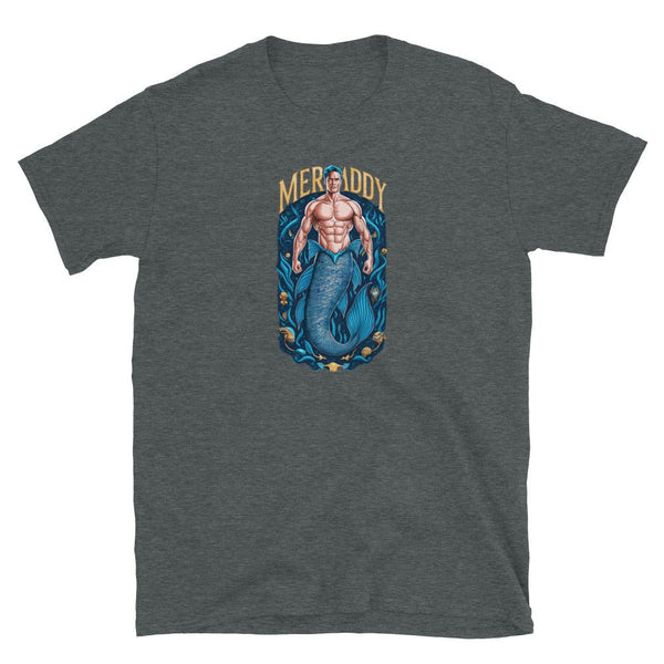 Merdaddy Shirt Gift for Dad Merman Mermaid Lover, gay shirt with graphic design.