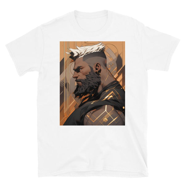 Muscle Gay Bear 04 Geometric Abstract Art Shirt, Gay Art Shirt for Gay Pride, featuring a stylish graphic design.