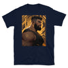 Muscle Gay Bear 32 Geometric Abstract Art Shirt, Gay Art Shirt for Gay Pride on navy blue