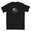 Muscle Gay Bear on the moon Art Shirt, Gay Art Shirt for Gay Pride design on black tee.
