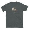 Muscle Gay Bear on the moon Art Shirt, Gay Art Shirt for Gay Pride in dark grey.