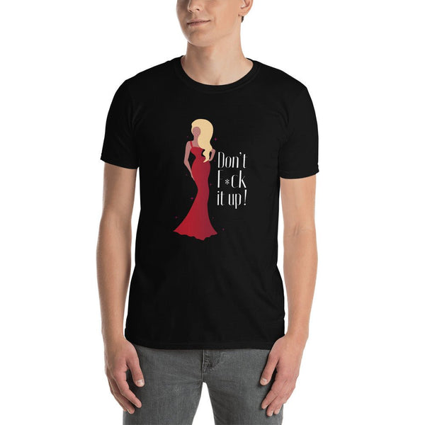 Black unisex shirt featuring a sassy drag queen graphic and text, great for pride events.