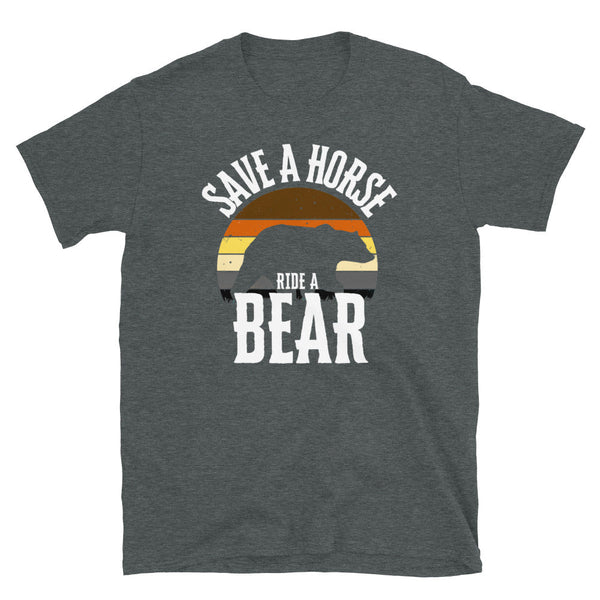 Funny LGBTQ Rainbow Gay Daddy Bear Pride shirt with bear graphic and text.