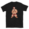 Sexy Hunk Santa - Gay Bear - Gay Daddy Hunk - Santa Christmas Gay LGBT shirt featuring muscular man in festive attire.