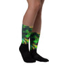 Colorful psychedelic design crew socks with cushioned bottom, perfect for festivals.