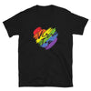 Vers Versatile LGBT Gay Receptive Dominance Partner T-shirt with rainbow heart design.