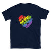 Vers Versatile LGBT Gay Receptive Dominance Partner T-shirt with rainbow heart design.