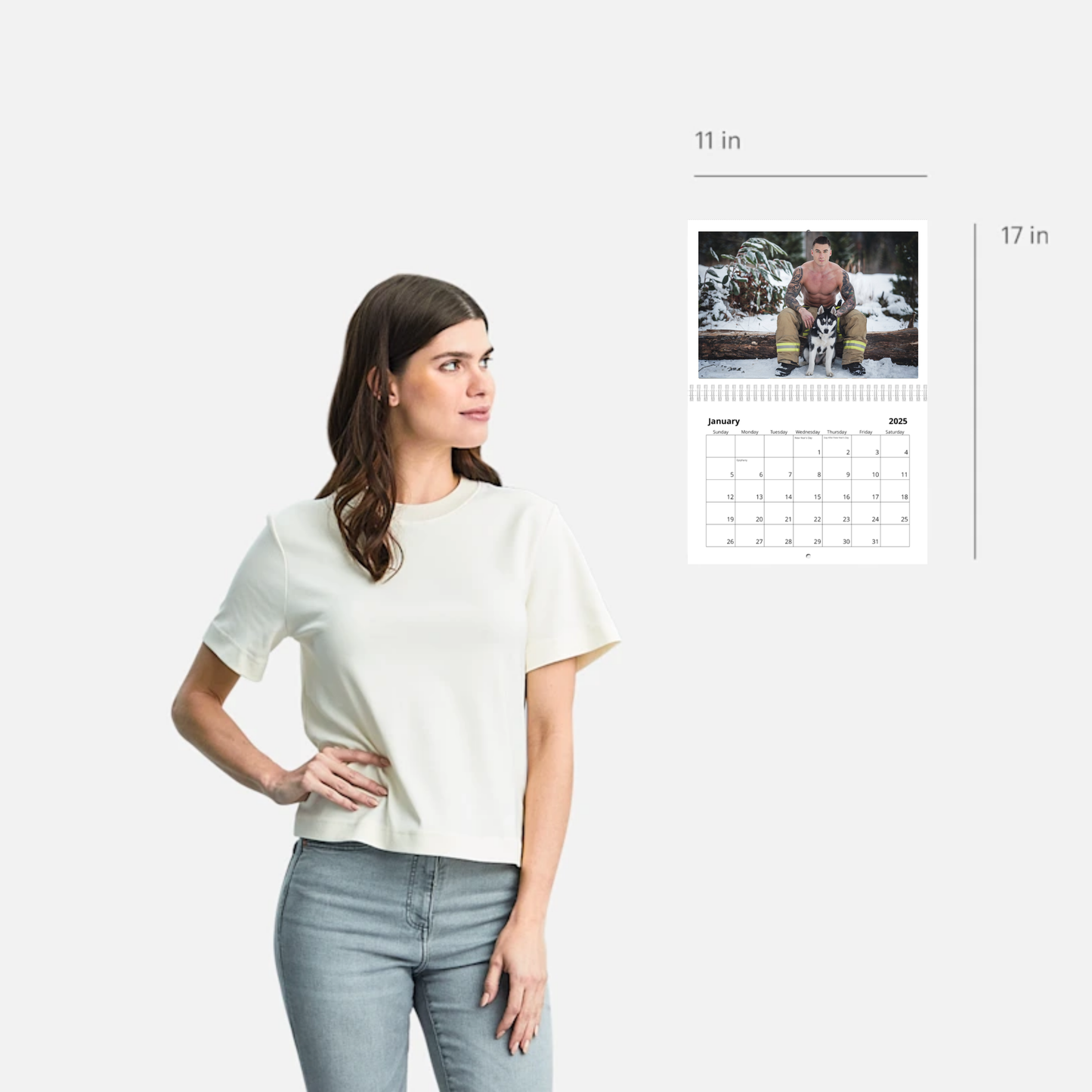 Firefigher & Cute Dogs Calendar
