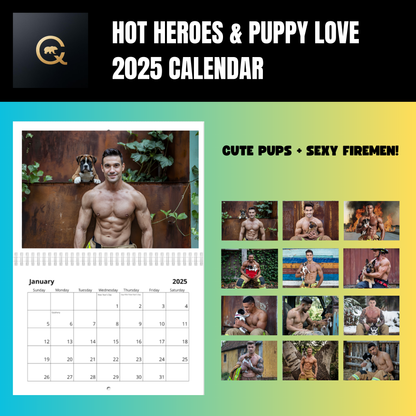 Firefigher & Cute Dogs Calendar