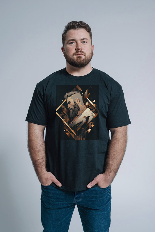 Muscle Gay Bear 10 Geometric Abstract Art Shirt, Gay Art Shirt for Gay Pride
