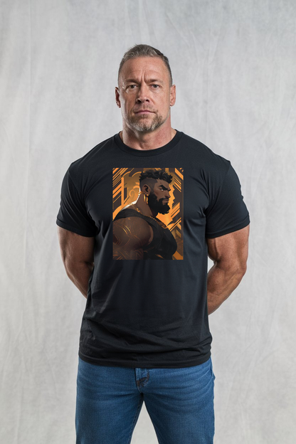 Muscle Gay Bear 32 Geometric Abstract Art Shirt, Gay Art Shirt for Gay Pride