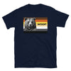 Bear Flag Gay Daddy Bear T-Shirt with bear graphic and rainbow stripes design.