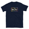 Navy shirt featuring Bear Periodic Table Gay Bear LGBT Pride Rainbow design.