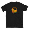 Black t-shirt featuring 'Bear Pride!' graphic in rainbow colors, perfect for LGBTQ celebrations.