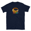 Navy blue t-shirt with 'Bear Pride!' graphic, perfect for LGBTQ pride events.