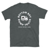 Bottom Boy Dump Truck Shirt – Funny Gay Shirt with bold graphic design on a gray tee.