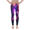 Celestial Blue Purple Nebula Galaxy Night Sky Space Pants, galaxy yoga leggings for men.