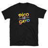 Cinco De Mayo LGBT Shirt | Pico De Gayo | Funny Gay Mexican LBTQ Gift in black with colorful text design.