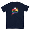 Navy gay shirt featuring Connecticut with rainbow colors and 'Gay Pride' text.