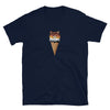 Cute Ice Cream Bear Pride Shirt featuring a bear ice cream cone graphic on navy t-shirt.
