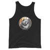 Cute Gay Bear Pride Flag Colors for Gay Bear Cubs Tank Top with bear graphic in circle.