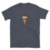 Cute Ice Cream Bear Pride Shirt with bear and ice cream cone graphic on navy tee.
