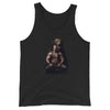 Black tank top featuring a muscular man and a bear graphic, perfect gay pride apparel.
