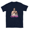 Daddy Chaser Gay Men's T-Shirt with bear graphic in navy blue.