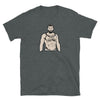 Daddy Gay T-Shirt | Gay Pride Shirt with muscular bear graphic on dark grey tee.