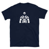 Daddy Gay T-Shirt | Gay Pride Shirt featuring muscular man graphic on navy shirt.