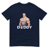 Daddy Organic Cotton Daddy Gay T-Shirt with gay bear graphic on navy fabric.
