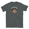 Daddylicious Muscle Dad Daddy Gay T-Shirt with humorous bear graphic and dark color.
